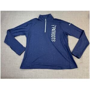 Nike NFL Patriots Quarter Zip Team Apparel Dri Fit Navy Size XXL